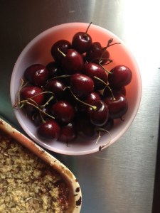 Sweet cherries.  Ripe for ice cream.