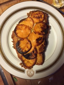 Fully Cooked fish, sans topping.